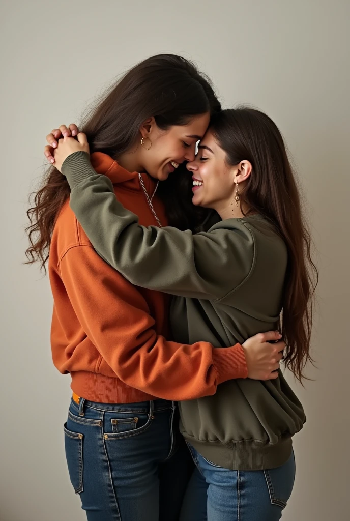 create 2 people being hugging

