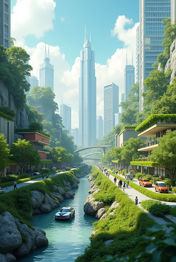 Realistic, high-resolution images of sustainable cities and advanced technologies