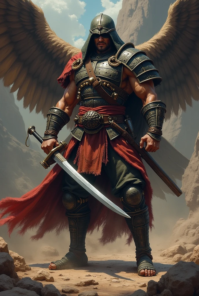 ninja, samurai, epee de conan, force d'hercule , ((carapace)) , ((griffe))