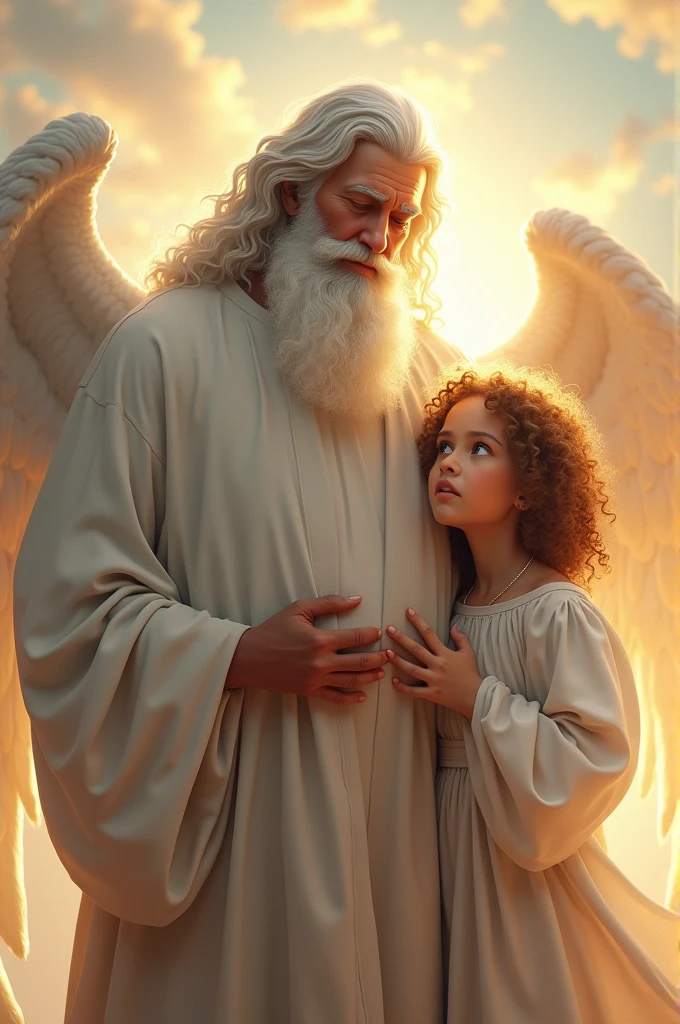 Happy Father's Day with God and a curly white girl