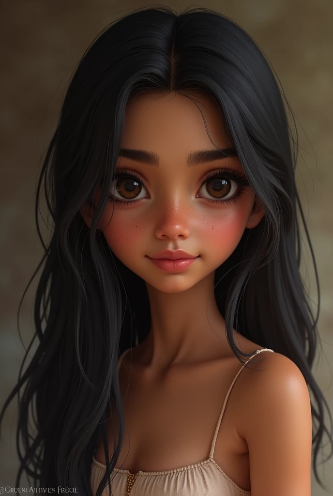 1fille de 13 ans, indian, bare, Longhaire, flattt breasts, regarder le spectateur, black hair, Bare shoulders, Brown eyes, detailed skin texture, nude Pull-over, Lips, realistic, fucking with man