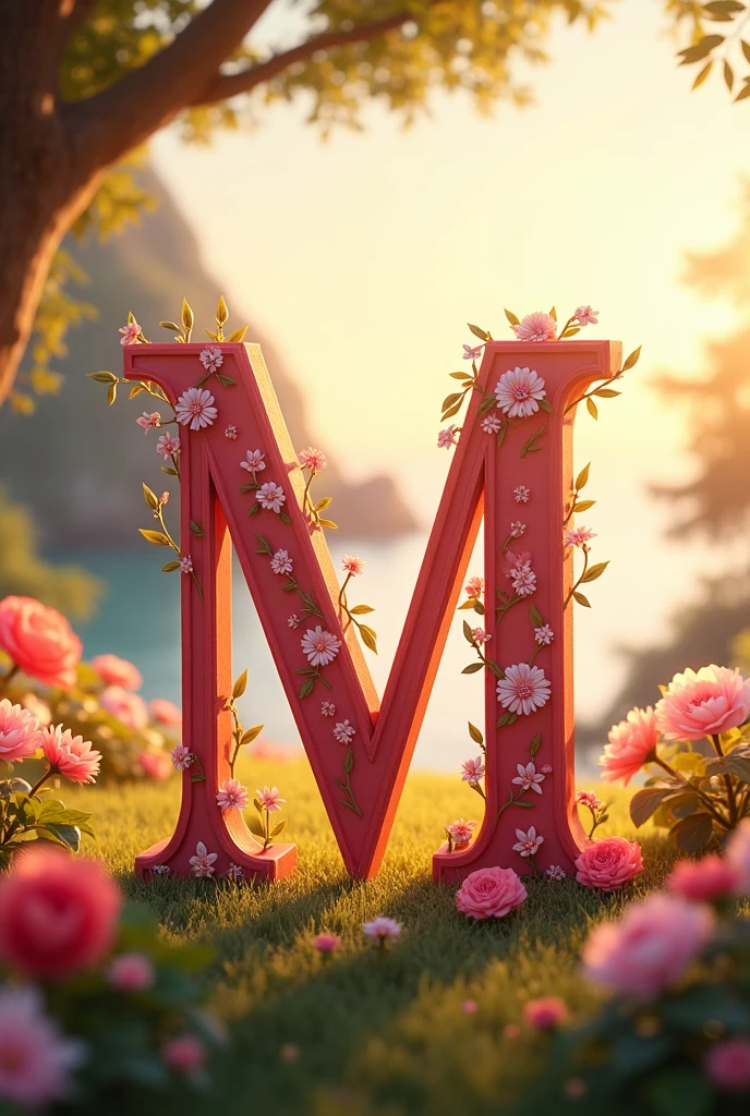 A beautiful background with the letters M that involves love