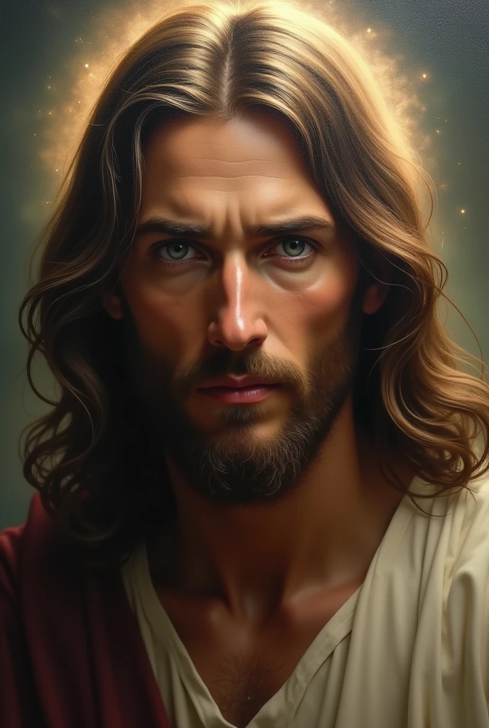 Jesus looking at you with clear eyes