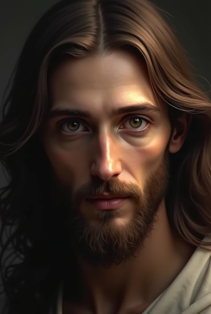 Jesus looking at you with clear eyes