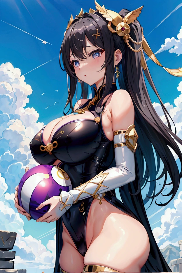 Highest quality, masterpiece, Ultra-high resolution, female、Super Breasts、Big Super Boobs、Ｏcup、Explosive、Middle handle、Fantasy Costume、Support your lower breast with your arms、Ball-shaped boobs、Breasts close to the valley、Gray Hair、美少female顔より大きい胸、Transcendent Colossal、おっぱいfemale