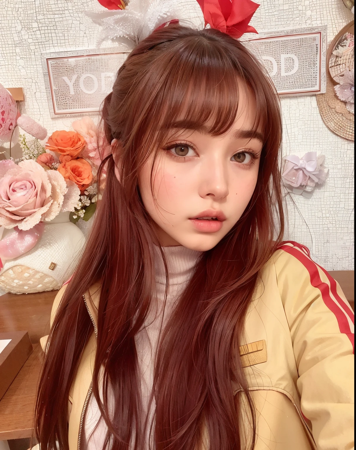 Um close de uma mulher Linda, Retrato de Sophie Mudd, Anna Nikolanova aka Newmilky, He agrees, Linda, 18-years old, beautiful dolphin, yelena belova, angelina stroganova, brunette with dyed blonde hair, 🤤 portrait of , 2 4 years old female model, Yulia Gorokhova, instagram model