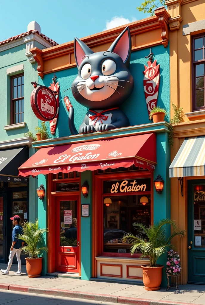 El Gaton barber shop facade