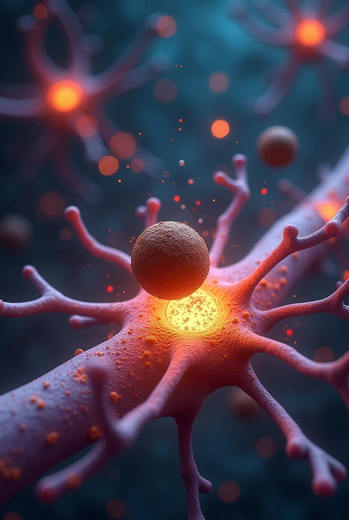 Caffeine block receptor brain from adenosine. Make it animated with name