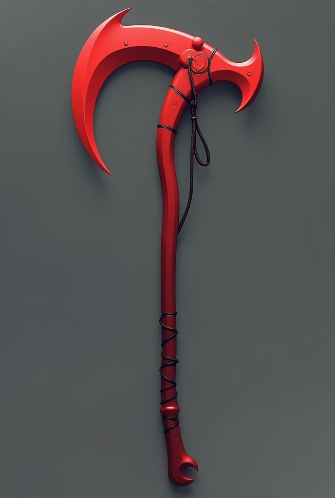 Scythe with only one pick, Red color with cover for storage, that comes out complete 