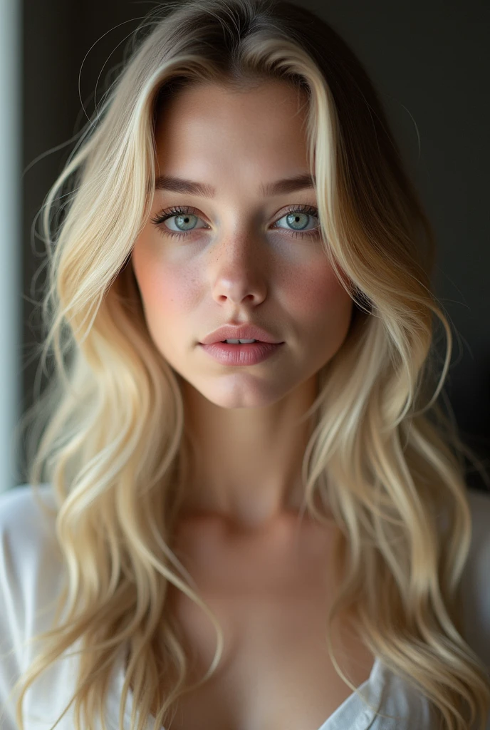 full body,neons, k,Full HD, Blue Eyes, beautiful eyes, extremely detailed eyes and face, Beautiful detailed eyes, Ultra-detailed, light on the face, with long blond hair, Blonde hair, Slim Body, Fair skin, a 18 year old girl, realistic photography, ultra realistic