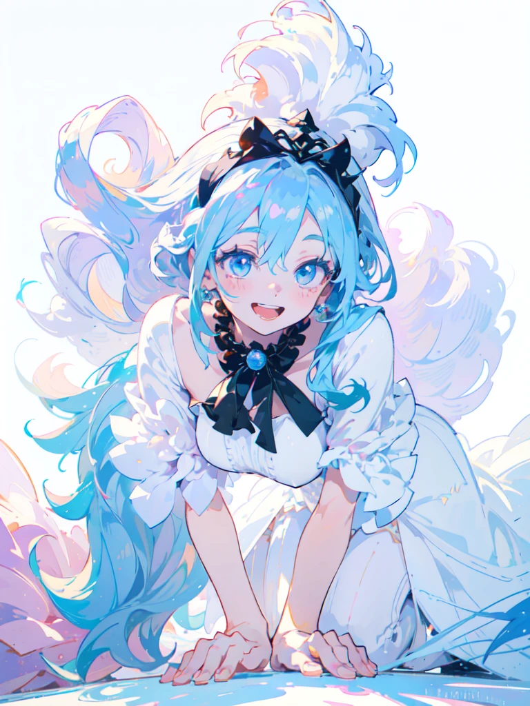 on all fours, big tits, showing the tongue, open mouth, sexy pose
Hatsune miku, (masterpiece,Highest quality, Very detailed, beautiful, Exquisite, 16K, Full HD), ((smile,Happy:1.5)),get up,((Frills, Sparkling fluffy layered ball gown)), (Wavy Hair,Fluffy hair),(White skin,lavender eyes, Long eyelashes, Big eyes,Pale pink cheeks), (pastel colour,Fantasy art:1.2), (White Background:1.8)