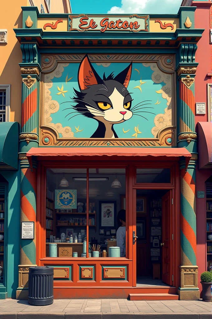 El Gaton barber shop facade