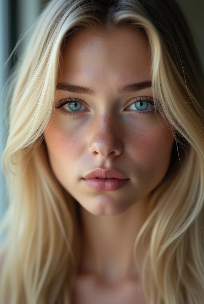 full body,neons,16 k,Full HD, Blue Eyes, beautiful eyes, extremely detailed eyes and face, Beautiful detailed eyes, Ultra-detailed, light on the face, with long blond hair, Blonde hair, Slim Body, Fair skin, a 18 year old girl, realistic photography, ultra realistic