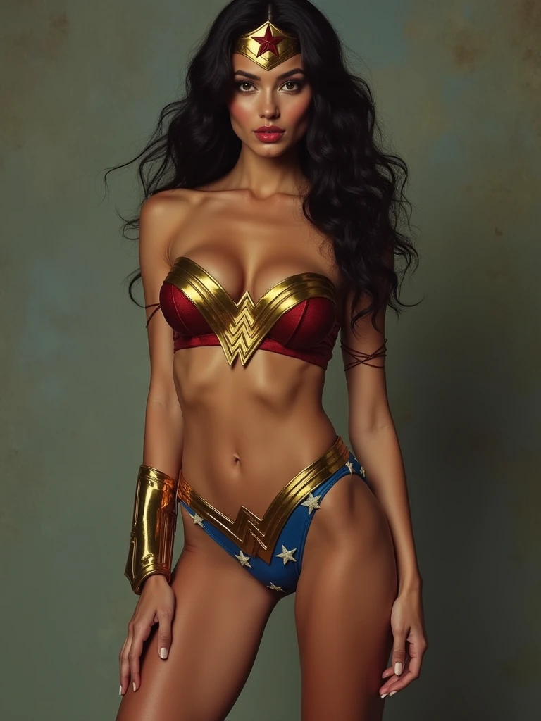 wonder woman naked with legs open
