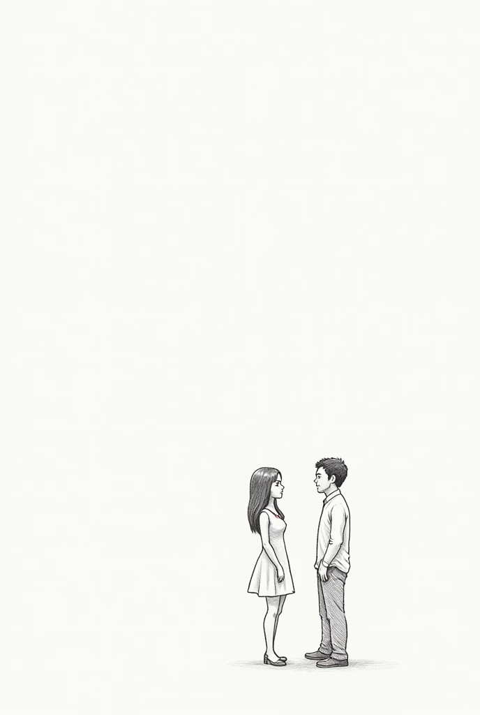 Give me a pencil drawing with the concept of encounter cultures, Let it be easy