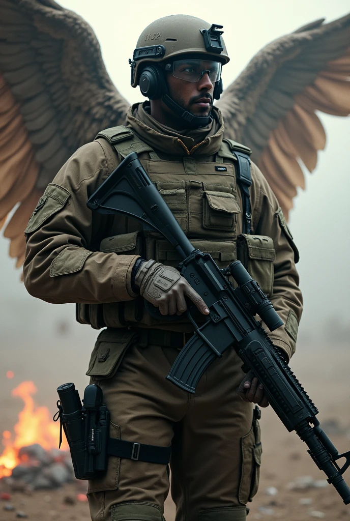 soldier of a special forces team without protection from an archangel.