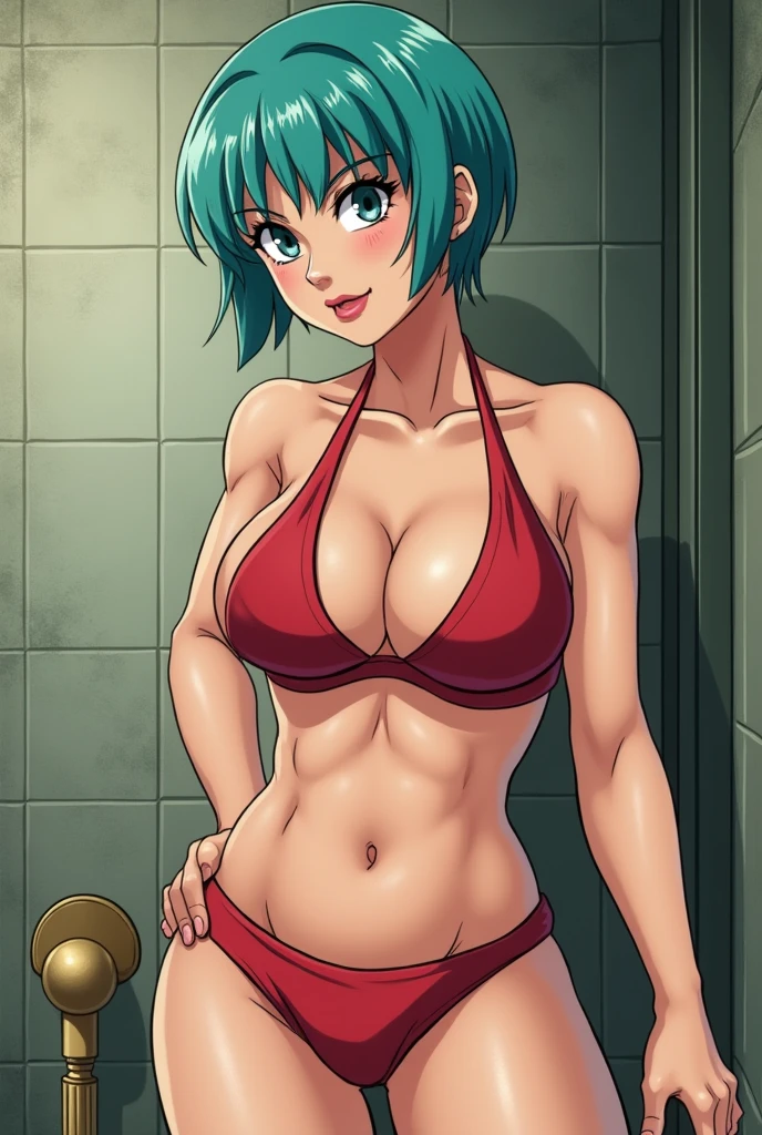 Bulma from Dragon Ball masturbating
