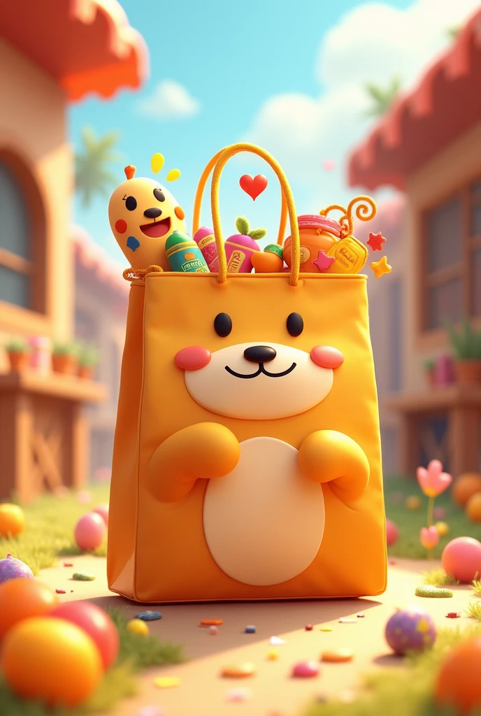 Cute product bag carrying items