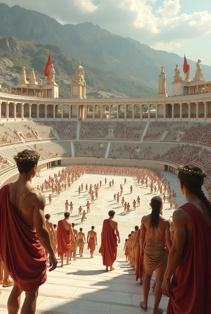 Ancient Beginnings: Write a story set in ancient Greece during the first Olympic Games in 776 BC. Explore the excitement and challenges faced by athletes and spectators in honor of Zeus.