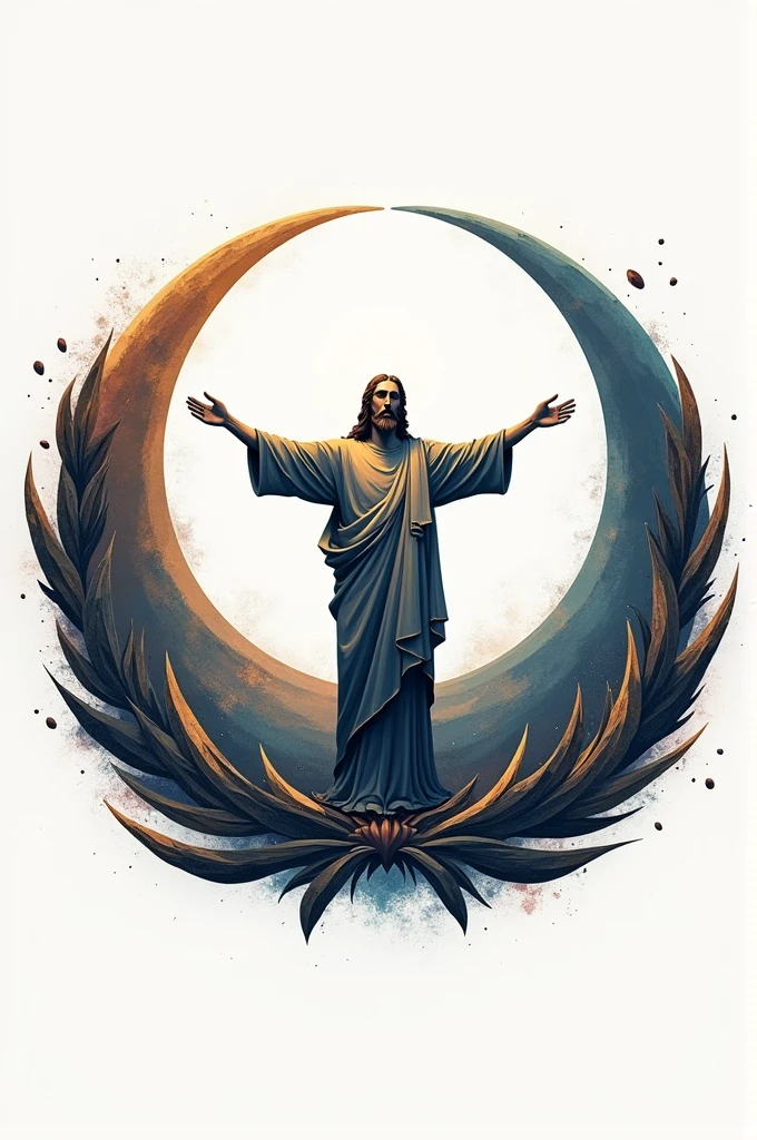 Logo of a Mun taking into account the logo of the UN with a Christ in the middle
