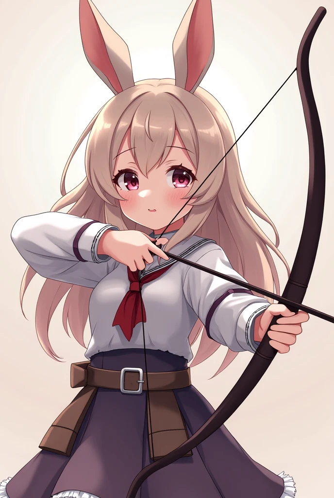 cute anime bunny archer girl