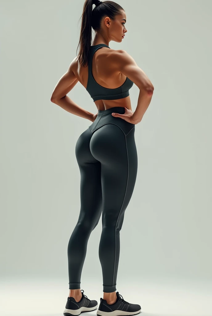 Big ass woman in sports suit with nice butts