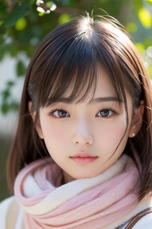 高品質in超リアルなポートレート。彼女は小さく繊細な顔立ちin、I have a slightly round face shape。Her expressive almond eyes gaze kindly and warmly.、私は眉毛が強いinす。肌は無垢in透き通るような白さin、It has a natural shine。(彼女の髪は茶色inピクシーカット:1.5)in、シンプルinエレガントに整えられています。メイクはナチュラルin、Light foundation and subtle blush、Uses a soft pink lip color。ライティングはソフトin自然な光を使用し、Accentuating facial features、Do not emphasize shadows。背景はシンプルinぼかしたグラデーションin、Focus on the face。