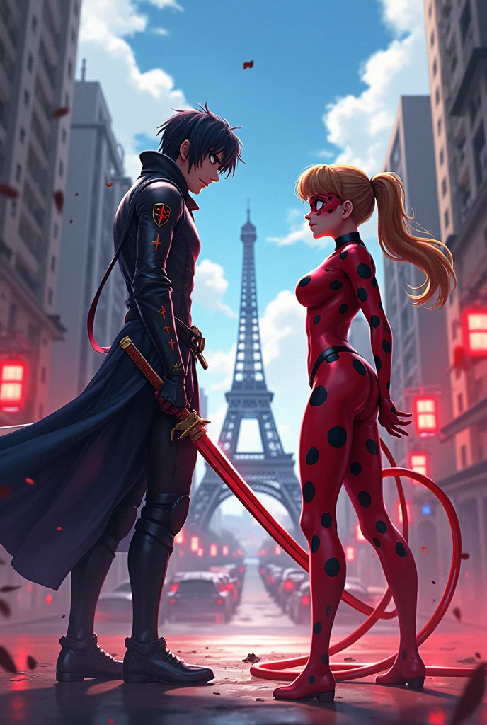 Iguro obanai de demon slayer en miraculous lady bug