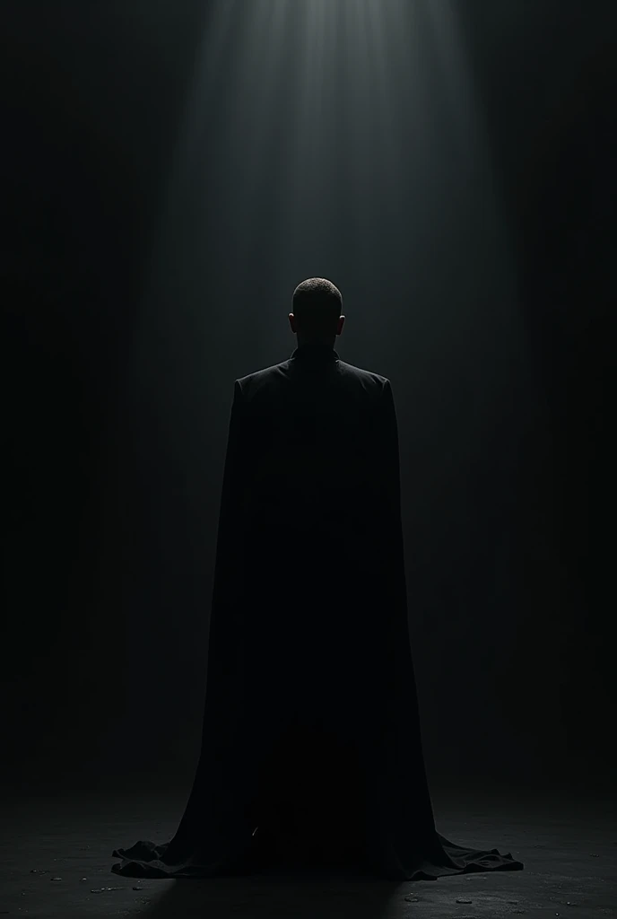Black background with character