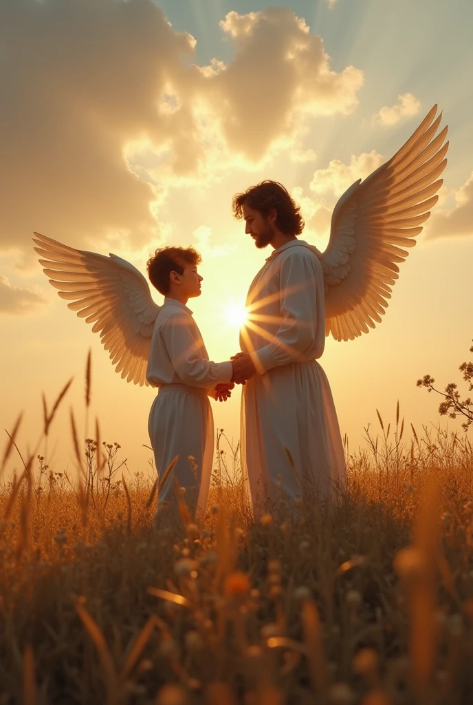 An angel son and an angel father