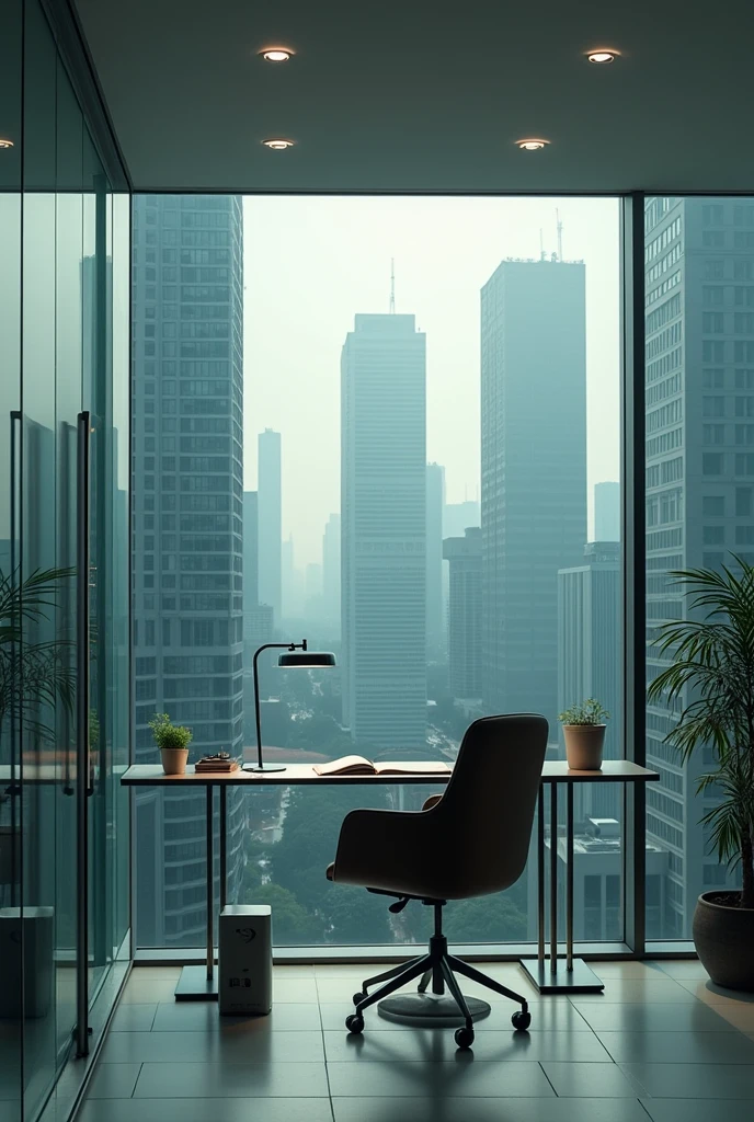 same image sitting on a glass desk