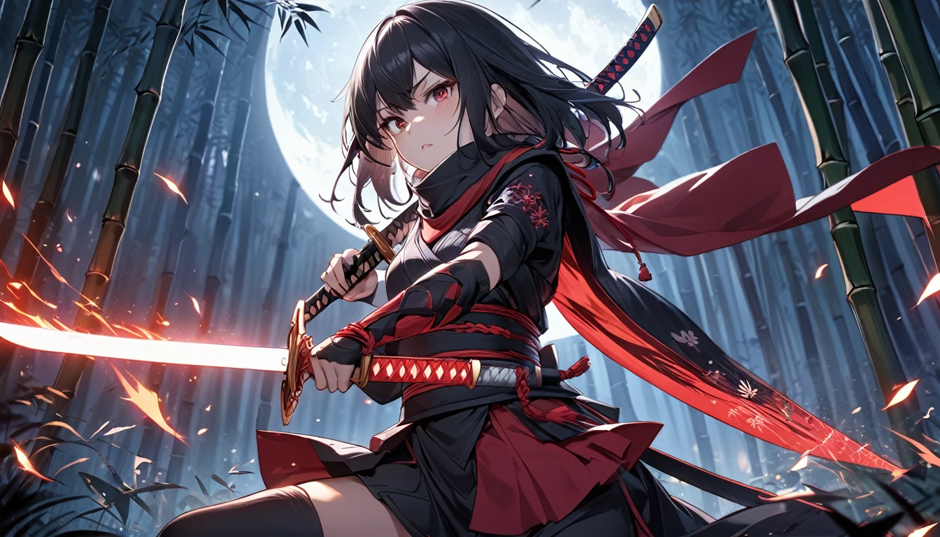 Nino Nakano using a dark energy katana