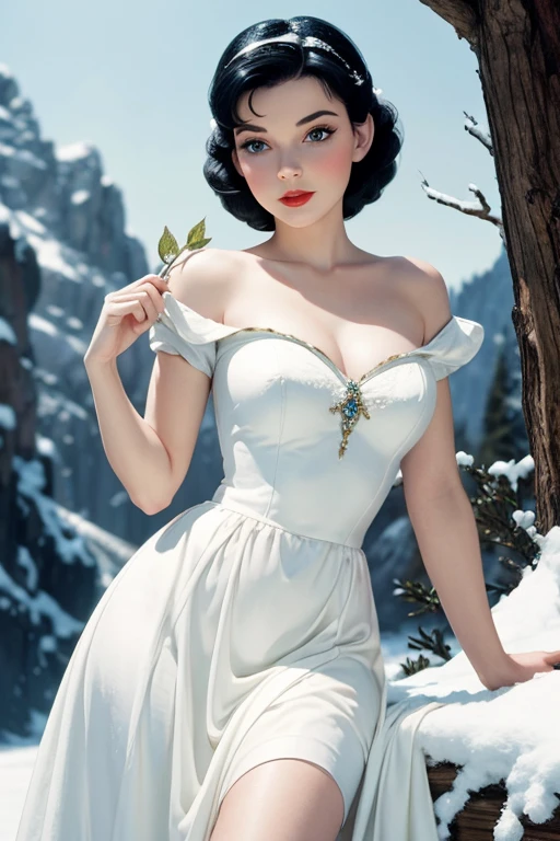 snow white and the seven tinker bells, sty by rene gruau, 50's style