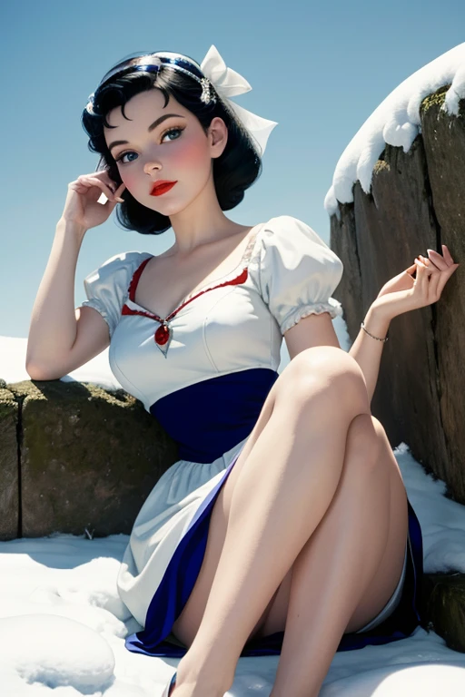 snow white and the seven tinker bells, sty by rene gruau, 50's style
