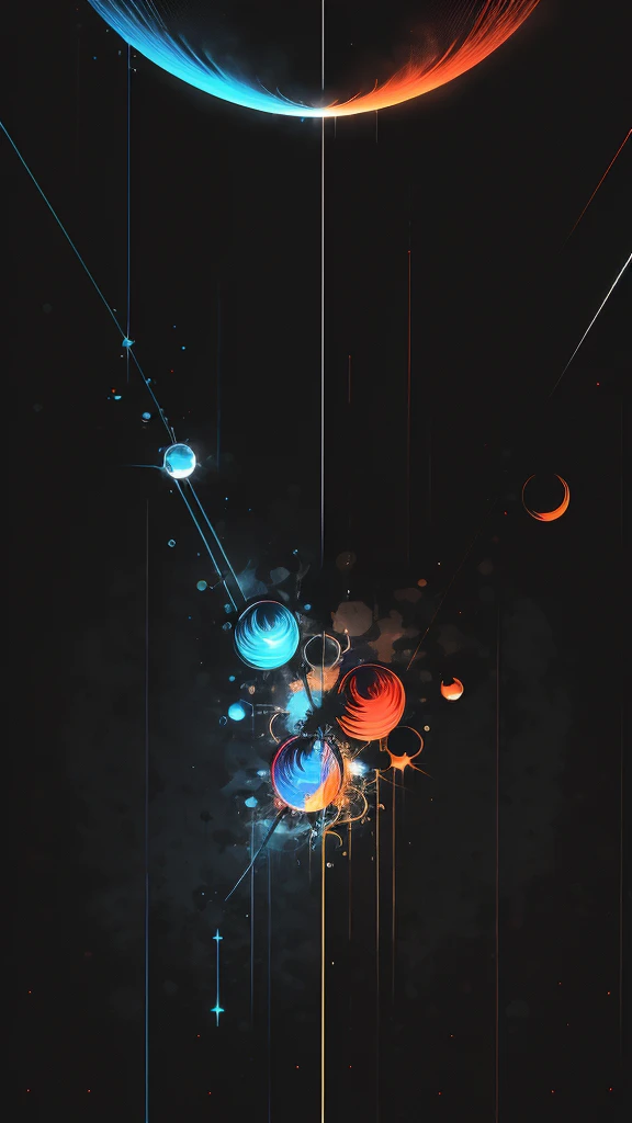 Symbolic abstraction, chromatic aberration, ((there is nothing)), ((Masseter muscle area)), ((Highest quality)), (Very detailed)), Large file size, Full Color, Extreme light and shadow, Midnight