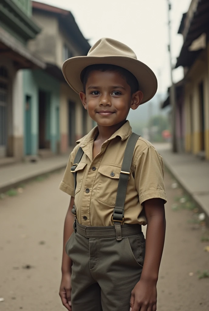 1950&#39;s boy, colombia, town