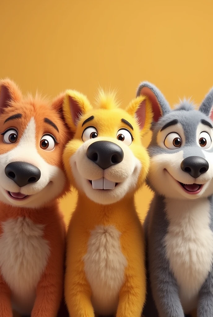 3 Funny and Silly Animals for TikTok Profile Picture with Fun Background