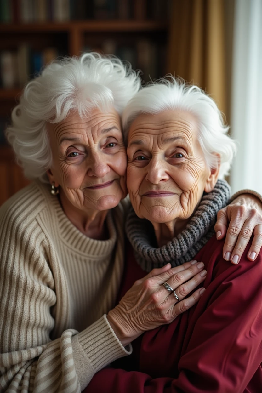 Hugging my great grandmother
