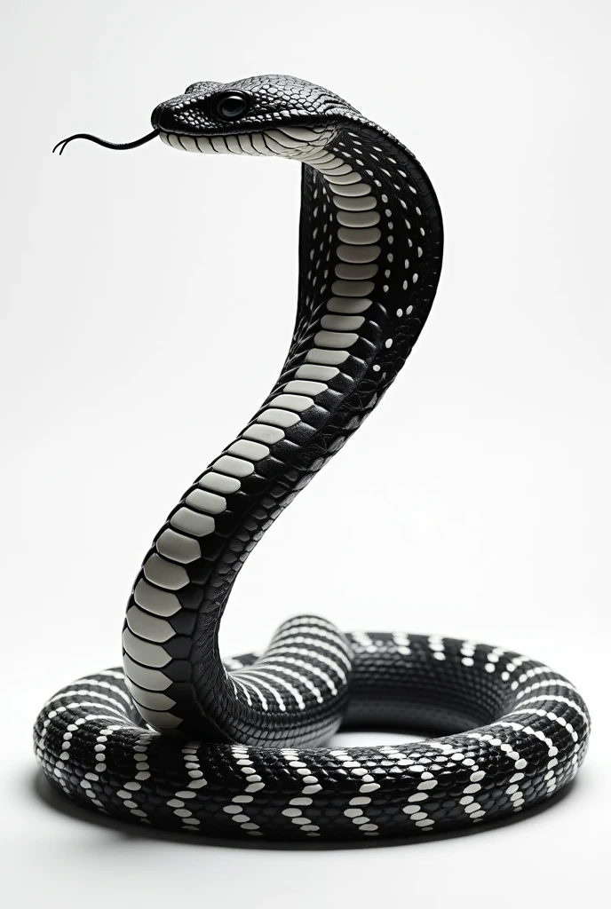 Black and white striped snake