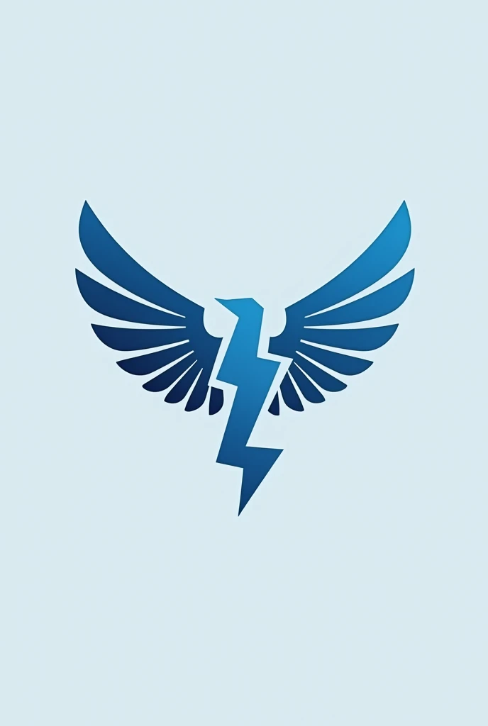 Crie uma logo. Latin name "loose". create a company logo, with blue and gray colors. loose significa livre, or freedom. the company is in electrical engineering and occupational safety, I would like a simplistic and minimalist logo that indicates freedom. Something with wings, electricity and security