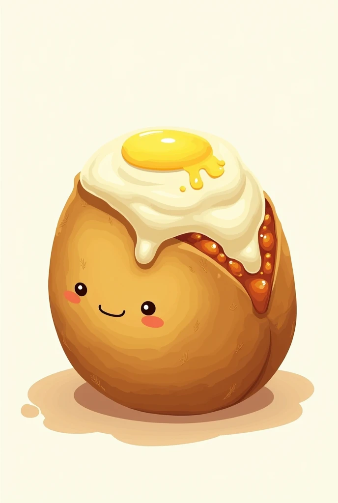 Written slogan "Stuffed potato".