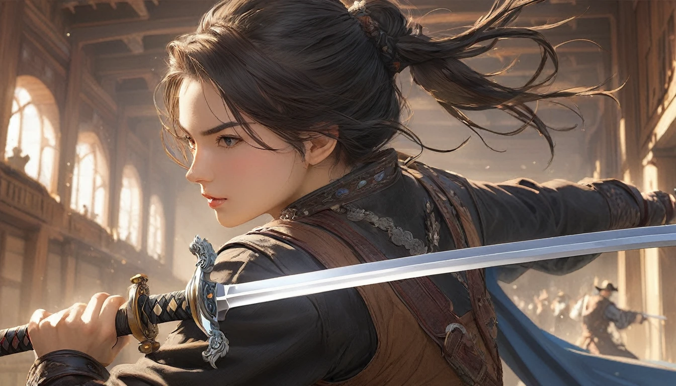 (masterpiece, Highest quality:1.2), Western Swordsman, Fantasy