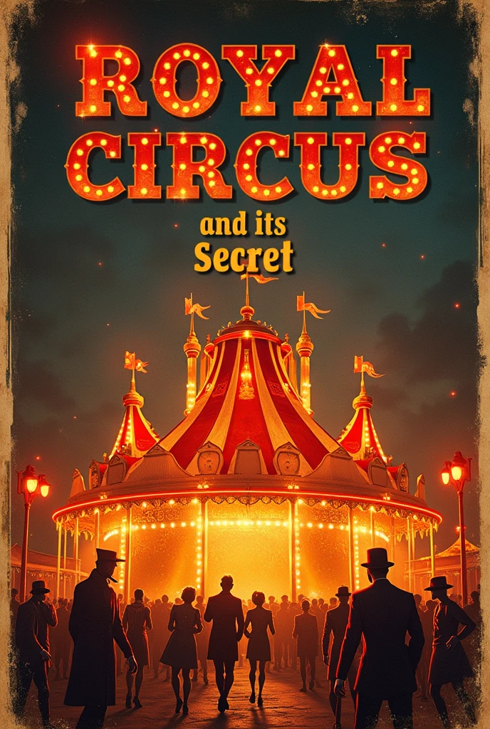 Circus poster that caught fire vintage style written: “Royal Circus and its Secret”