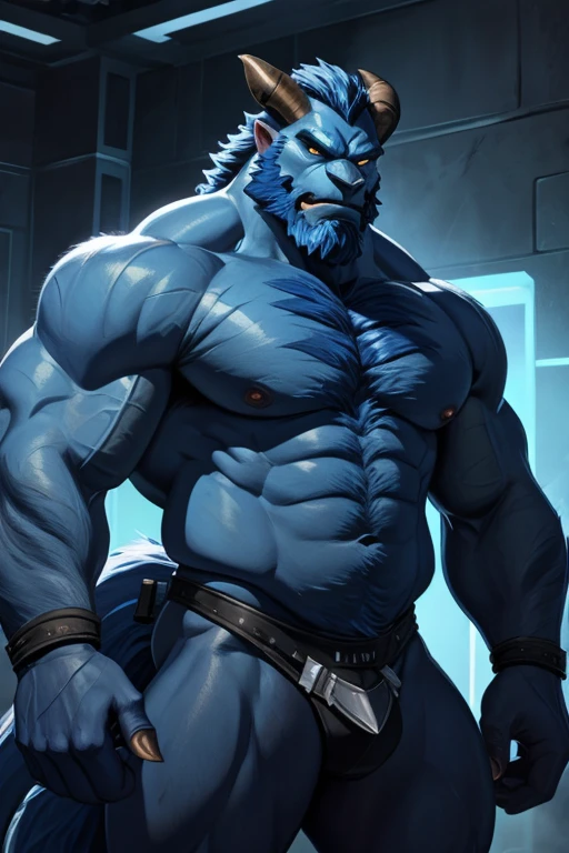 Daddy,big body,beard face,X men,the beast, mutant, Blue beast color 