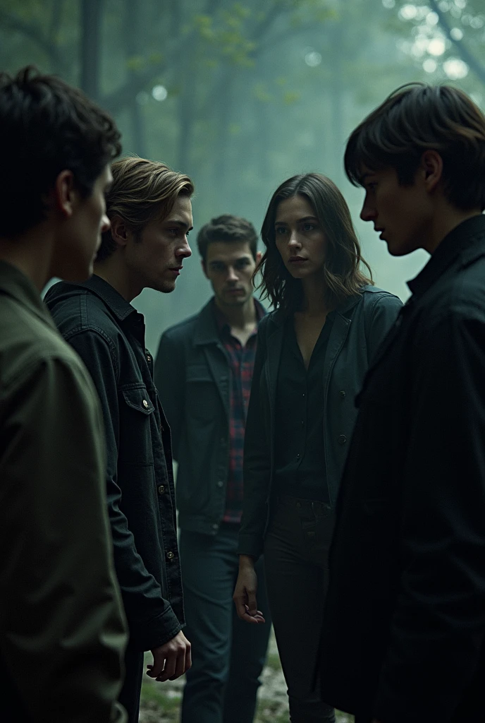 I want a photo with the Stranger Things series, friends, The Vampire Diaries and Supernatural.