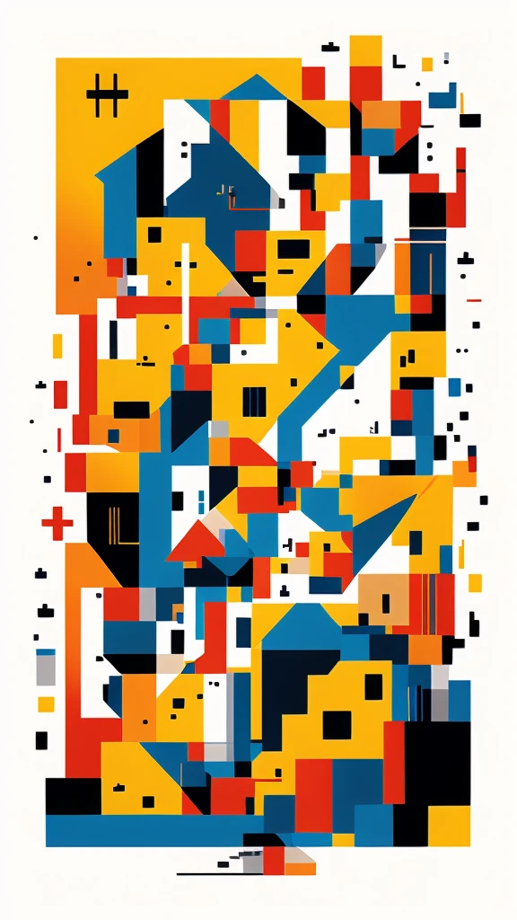 Cubism,Fragmented,Geometric,Multiple Perspectives,Abstract,high density,Intensive、high quality (masterpiece, 最high quality, high quality, High resolution, Very detailed),High resolution、colorful、colorful