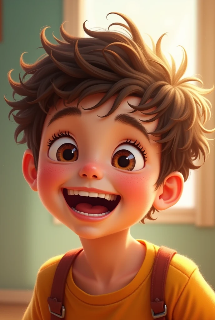 A young, happy and lively looking boy
