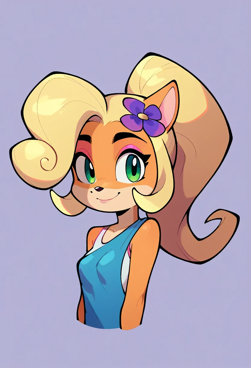 score_9, score_7_up, furry, 1girl, solo, coco bandicoot, portrait,