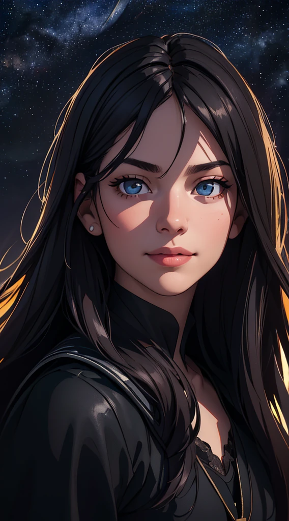highest quality, epic realistic, ((in the pitch black darkness :1.4)), ((portrait:1.5)),(background: dark ) high contrast ,glorious picture, lowest lux, lighting face, she's comfortable, dark plain shirt, looks incredible, (8k, Raw photo, Highest quality),(epic realistic:1.5), a woman, face,(detailed eyes:0.8),(looking at the camera:1.4), (Highest quality), ( high contrast, deep shadows),Intricate details,cinematic,((skin:1.4)), (long dark hair:1.3), long hair, messy ,(Hdr:1.5),Detailed, colors, Superior quality, ( starry sky: 1.4), Masterpiece, Raw Photo (20-year-old, looking at viewer), beautiful, (wearing dark shirt,), perfect, natural, perfect composition, portrait, perfect face, smiling expression, Captivating eyes, Bright details, Tight lips, (High Skin Detail),, (blue tint: 0.6), (sale: 0.8), (bloody: 0.7), Key lighting , (backlight: 0.5), Medium depth of field, Canon 5d, 50mm lens, f/4 apertures, (Ultra-detailed, Complex detail), sharp focus, soft colors, 8k, Absurd, 80mm, dark background, photography, smiling, pinay, filipina, small