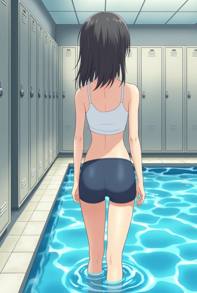 Japanese girl。A scene from the elementary school please.。Swimming in the pool during gym class、Please print out the state of the inside of the changing room.。A lot of girls seem to be getting along in the locker room.。In the middle of changing、Please express this in a dynamic picture.。Please make sure your pants are the same color as your skin.。Please show me your underboobs。Multiple girls please。Please make sure your pupils are facing upwards and that you look comfortable.。My cheeks are red。Please make it more erotic。Height must be 140cm